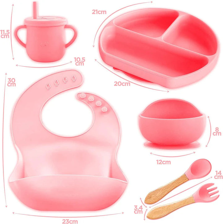 Silicone Baby Cutlery Set-Premium Silicone Baby Feeding Set-Free Shipping