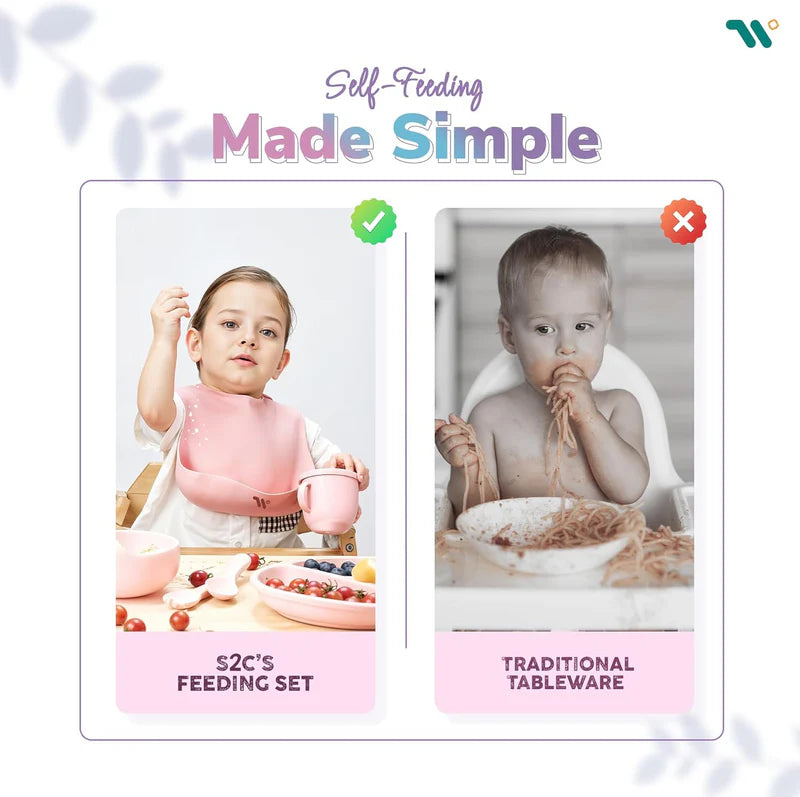 Silicone Baby Cutlery Set-Premium Silicone Baby Feeding Set-Free Shipping